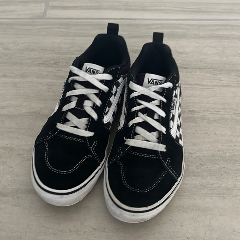 Vans Black and White Kids Sneakers